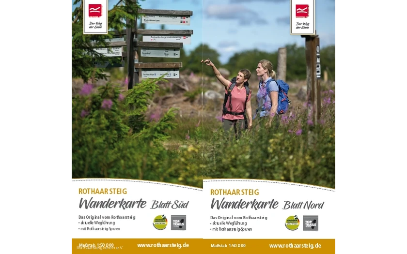 Wandelkaart Rothaarsteig 1:50.000