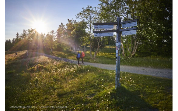 Wanderndes Pärchen auf dem Kahler Asten