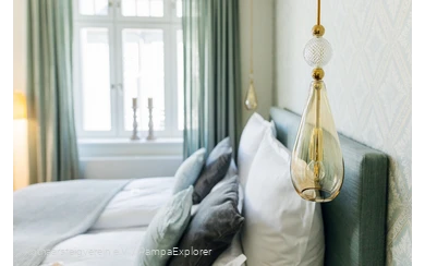 Bett im Hotel Buiterling in Brilon am Rothaarsteig