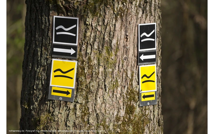 Wegmarkierung am Rothaarsteig
