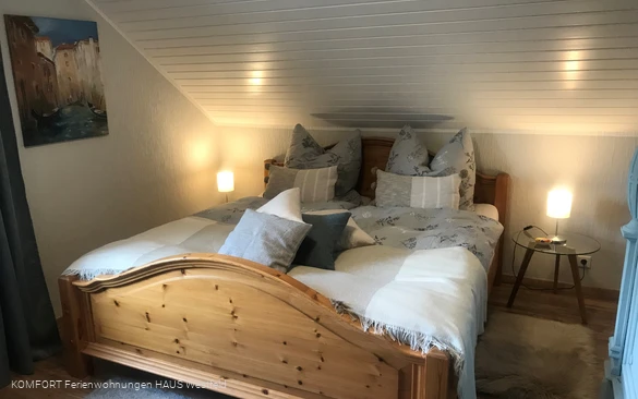 Schlafzimmer KOMFORT Ferienwohnungen HAUS Westfeld