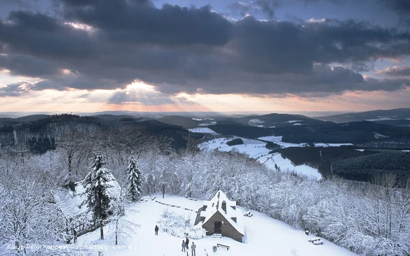Ausblick von der Ginsburg im Winter