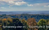 Aussicht von der Ginsburg über die herbstliche Landschaft