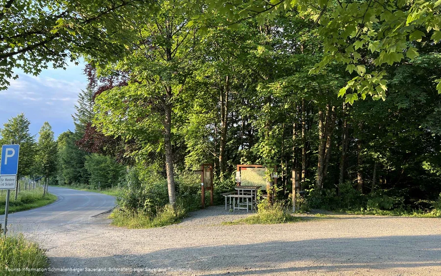 Wanderparkplatz in Schmallenberg-Jagdhaus am Rothaarsteig.