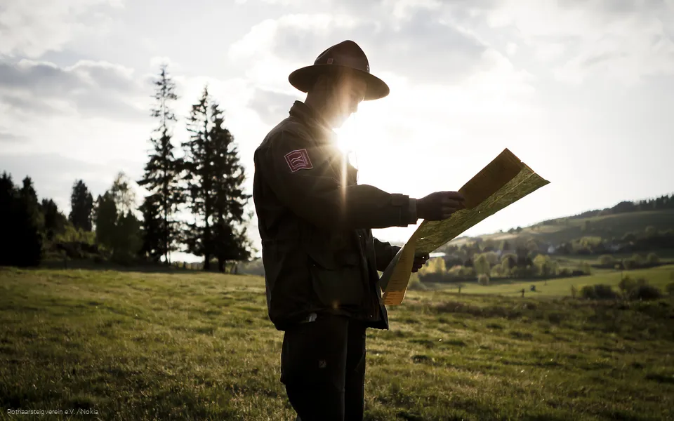 Ranger am Rothaarsteig mit Karte
