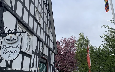 Außenansicht Rucksackherberge am Rothaarsteig