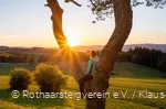 Sonnenuntergang am Rothaarsteig auf dem Kornberg