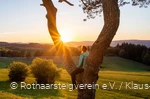 Sonnenuntergang am Rothaarsteig auf dem Kornberg