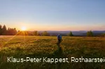 Sonnenuntergang in der Heidelandschaft auf dem Kahler Asten